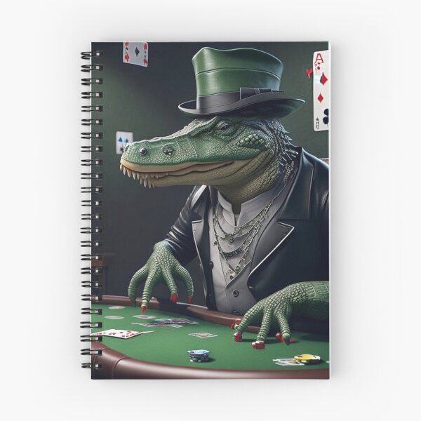 Item preview, Alligator Playing Poker Popart  designed and sold by ShopSunday.