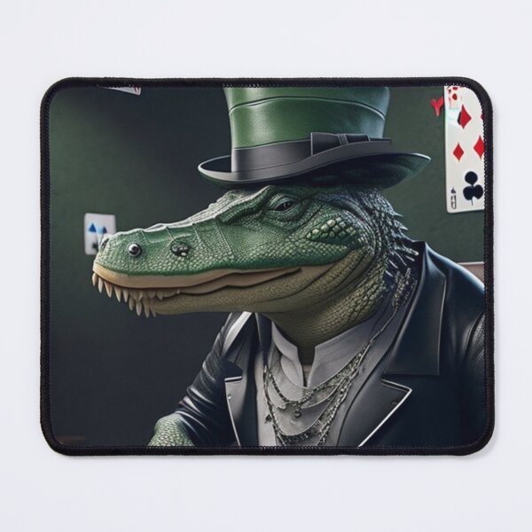 Item preview, Alligator Playing Poker Popart  designed and sold by ShopSunday.