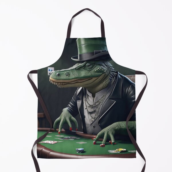 Item preview, Alligator Playing Poker Popart  designed and sold by ShopSunday.