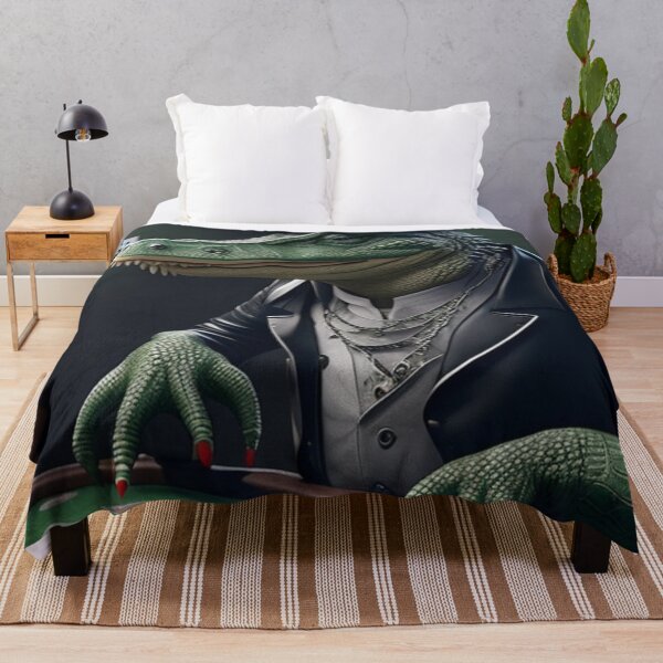 Item preview, Alligator Playing Poker Popart  designed and sold by ShopSunday.