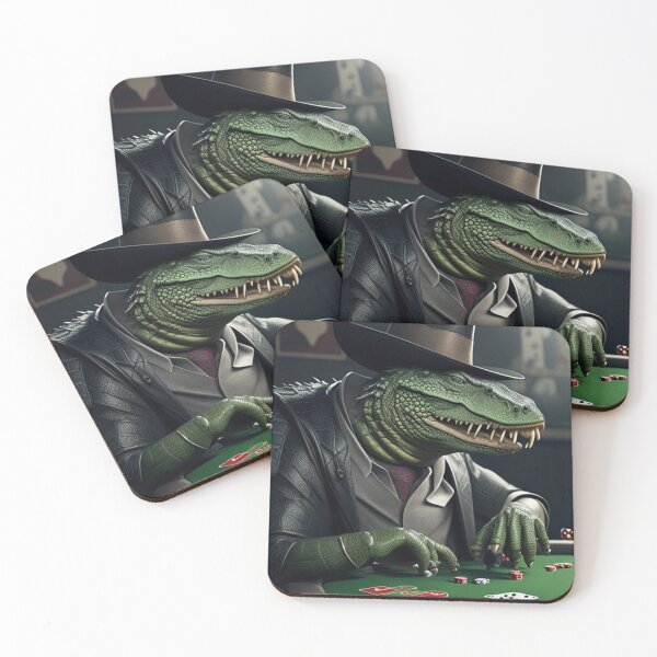 Item preview, Gangsta Gator Playing Poker  designed and sold by ShopSunday.