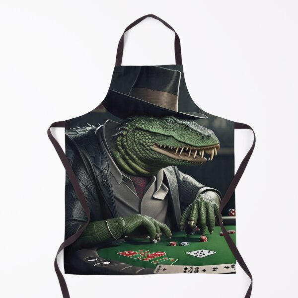 Item preview, Gangsta Gator Playing Poker  designed and sold by ShopSunday.