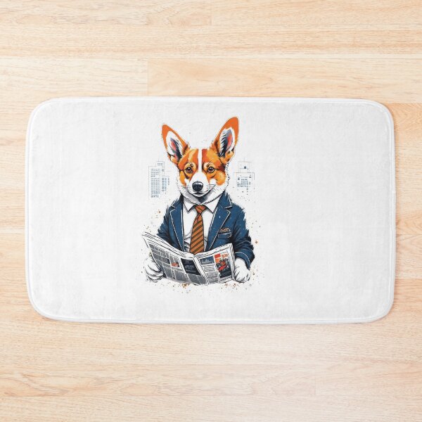 Item preview, Dog Corgi Reads Newspaper designed and sold by NewStyle44.
