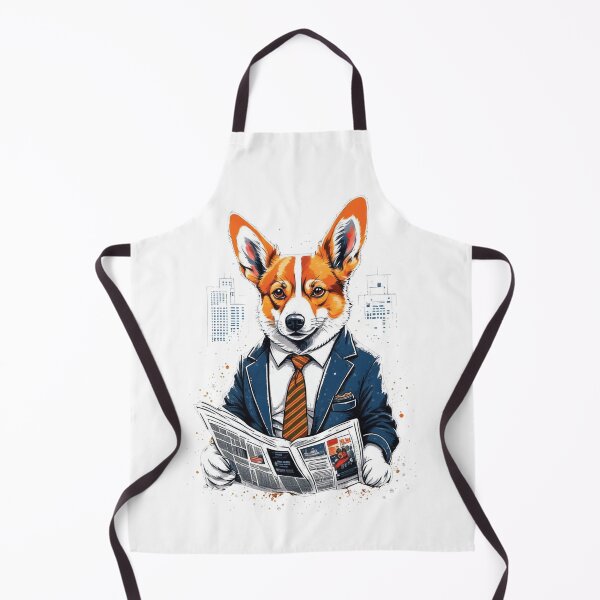 Item preview, Dog Corgi Reads Newspaper designed and sold by NewStyle44.