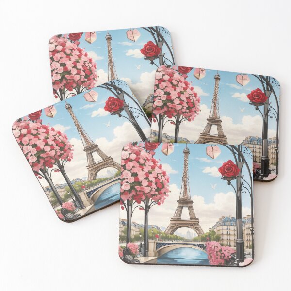 Aperçu de l'œuvre Design romantique inspiré de Paris : tour Eiffel, serrures d'amour et plus encore. créée et vendue par CharmingChic.