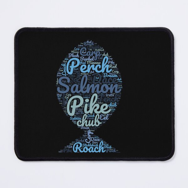 Item preview, A fish shape word cloud for a fisherman designed and sold by Gerald Waters.