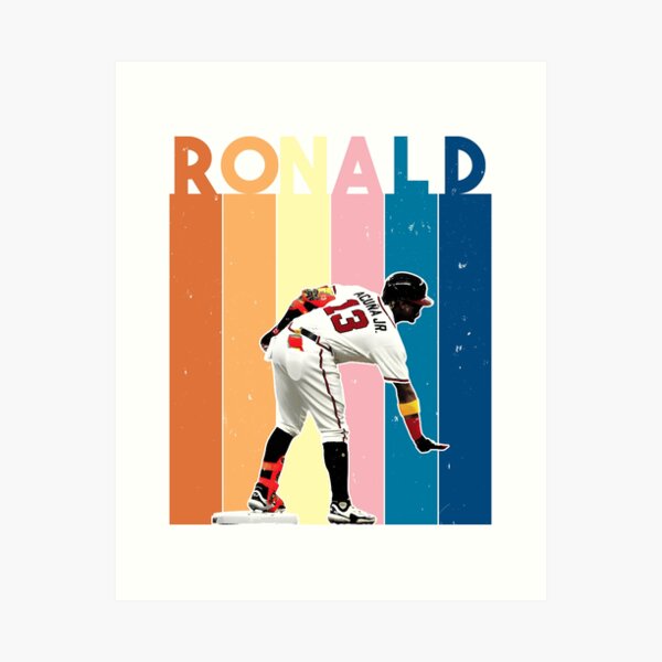 Ronald Acuna Jr Atlanta Braves Outfielder Art Wall Room Poster