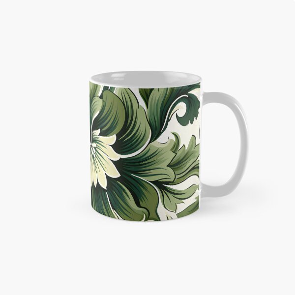 Item preview, Green With White Flowers Pattern designed and sold by HouseOfRosy.
