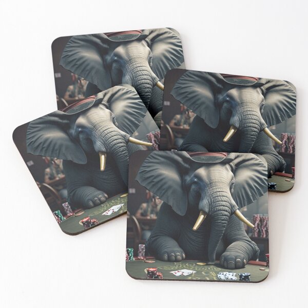 Item preview, Poker Playing Elephant  designed and sold by ShopSunday.