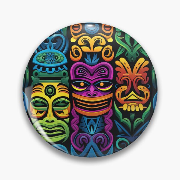 Item preview, Blacklight Abstract Tiki Tile 03 designed and sold by GloriousIdiot.