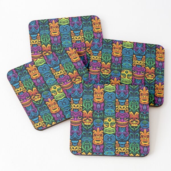 Item preview, Blacklight Abstract Tiki Tile 03 designed and sold by GloriousIdiot.