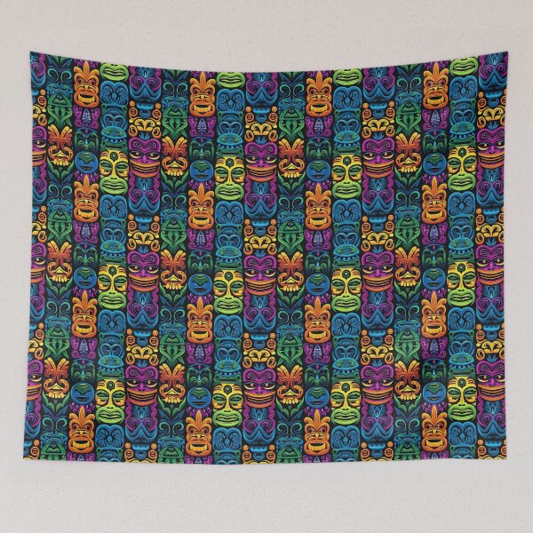Item preview, Blacklight Abstract Tiki Tile 03 designed and sold by GloriousIdiot.