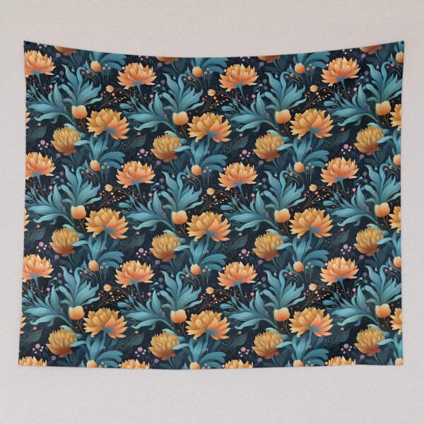 Item preview, marigold flowers pattern designed and sold by zuppyDeez.