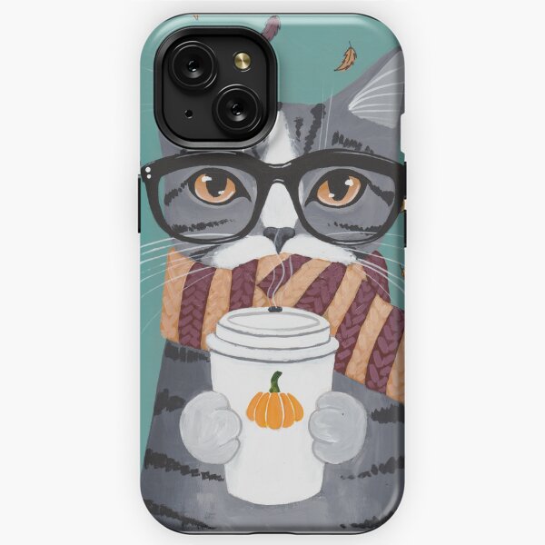 Funny Cat Icon With Glasses iPhone Case by best_designs