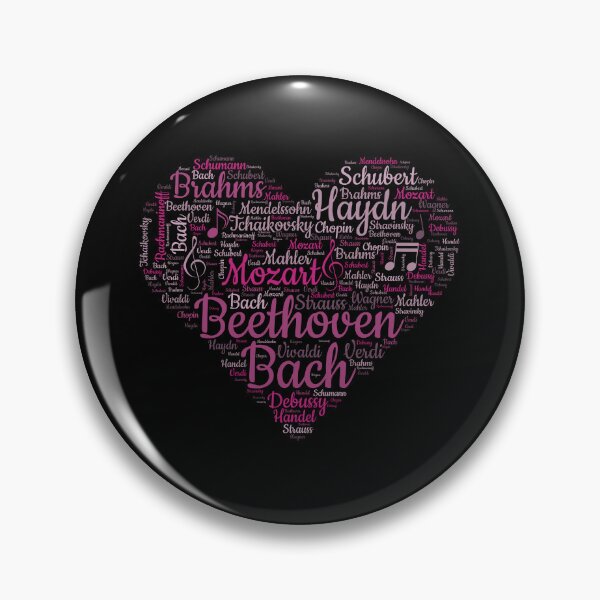 Item preview, A Classical composer word cloud heart designed and sold by Gerald Waters.