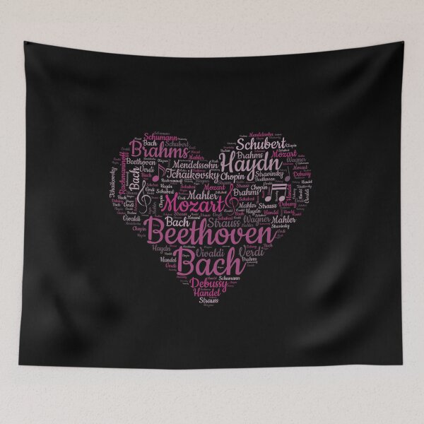 Item preview, A Classical composer word cloud heart designed and sold by Gerald Waters.