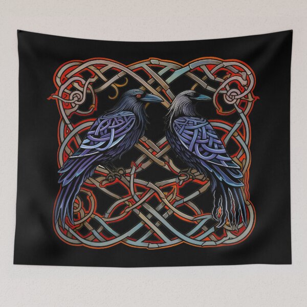 Aperçu de l'œuvre Corbeaux vikings - Huginn et Muninn créée et vendue par Odd World.