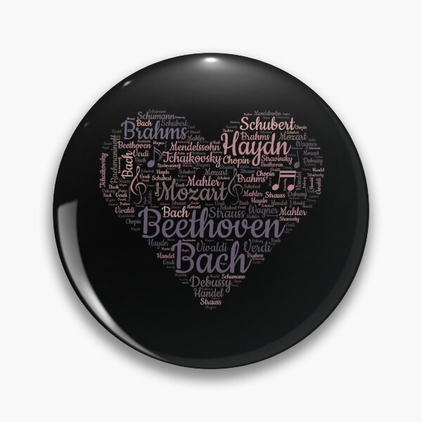 Item preview, A Classical composer word cloud heart designed and sold by Gerald Waters.
