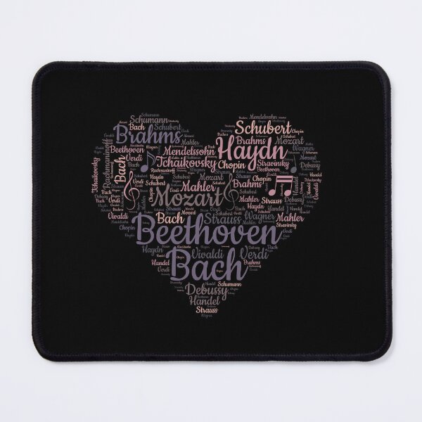 Item preview, A Classical composer word cloud heart designed and sold by Gerald Waters.
