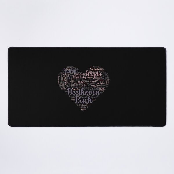 Item preview, A Classical composer word cloud heart designed and sold by Gerald Waters.