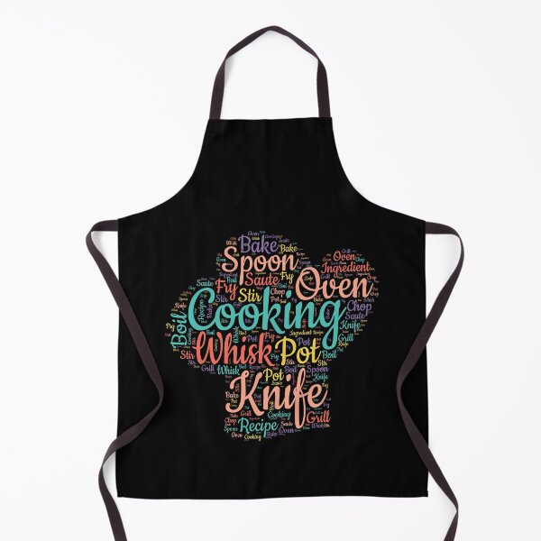 Item preview, A cooking word cloud with related text, typography inside a chefs hat designed and sold by Gerald Waters.