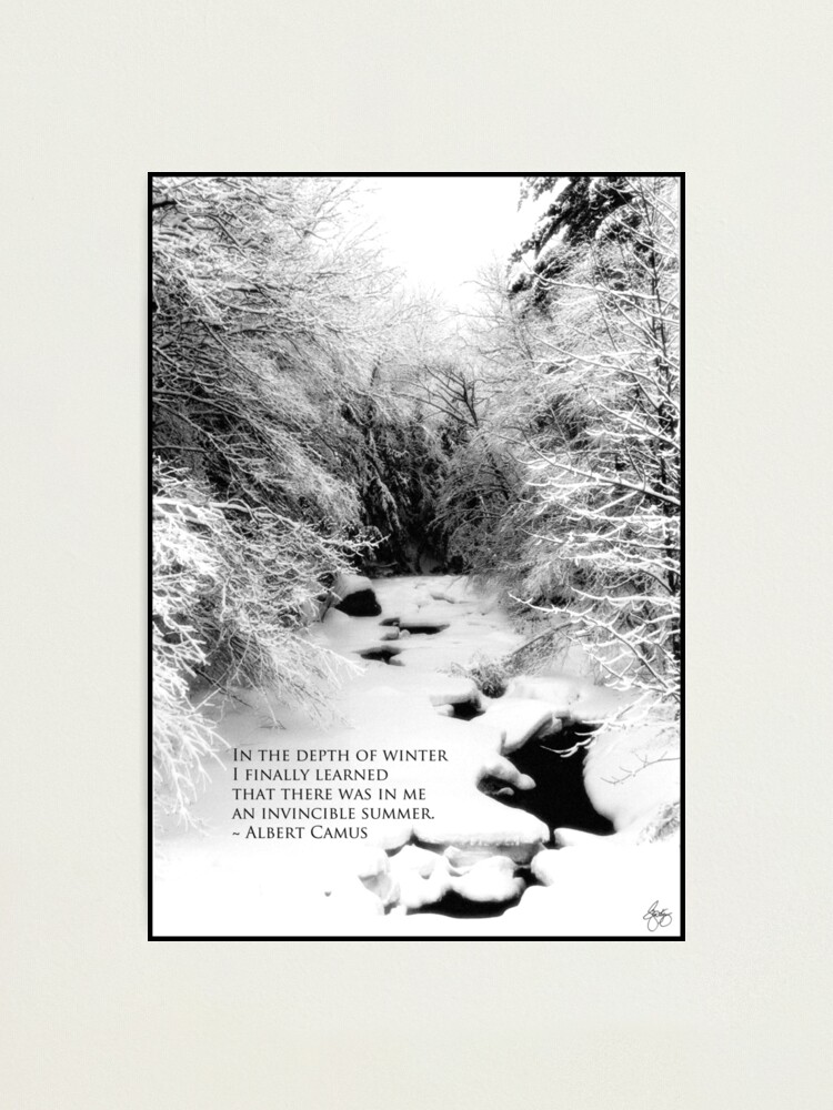 Alternate view of Stinson Brook - Camus Quote Print and Poster Photographic Print
