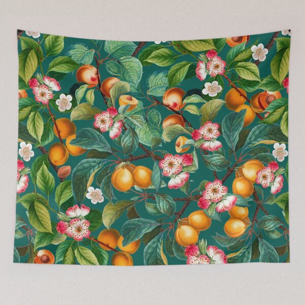 Item preview, Fruits and Floral Pattern designed and sold by Burcu Korkmazyurek.