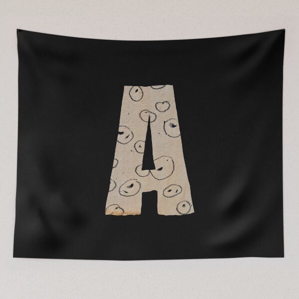 Item preview, Capital letter A cut out paper alphabet black designed and sold by Yana Mustafina | Boho Soulful Designs.