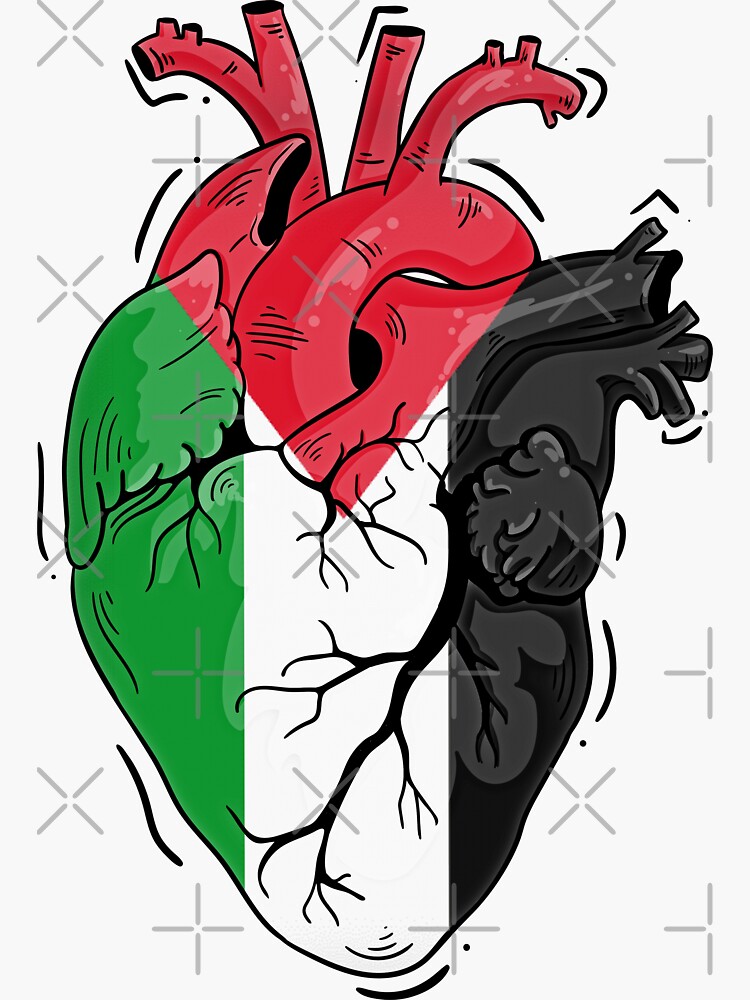 heart Flag Of Palestine - Gift For Palestinian From Palestine, palestine  heart , palestine womens, palestine mens, palestine roots, palestine flag,  palestine proud, palestine pride Sticker for Sale by Kyle-H