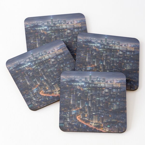 Item preview, Seoul City South Korea at Night Skyline designed and sold by Places On Earth.