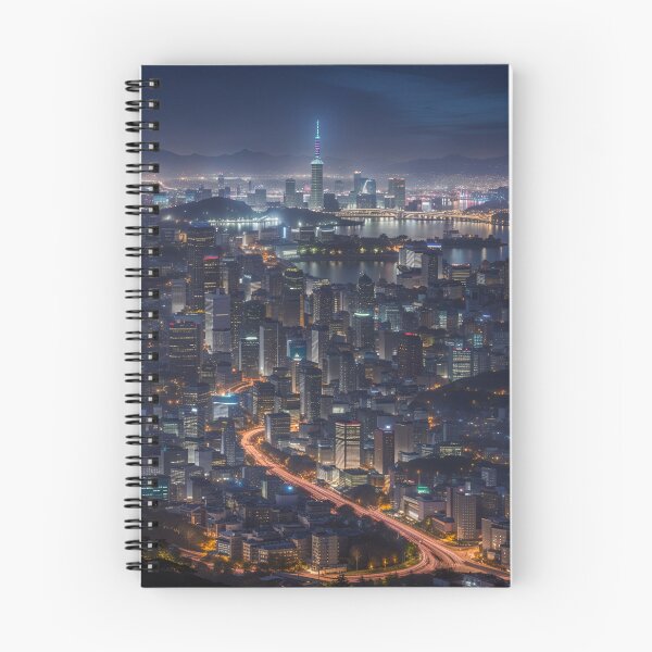 Item preview, Seoul City South Korea at Night Skyline designed and sold by Places On Earth.
