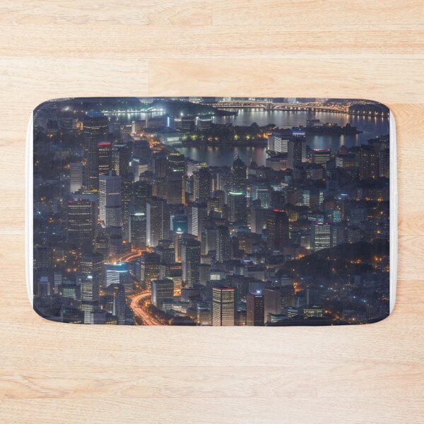 Item preview, Seoul City South Korea at Night Skyline designed and sold by Places On Earth.