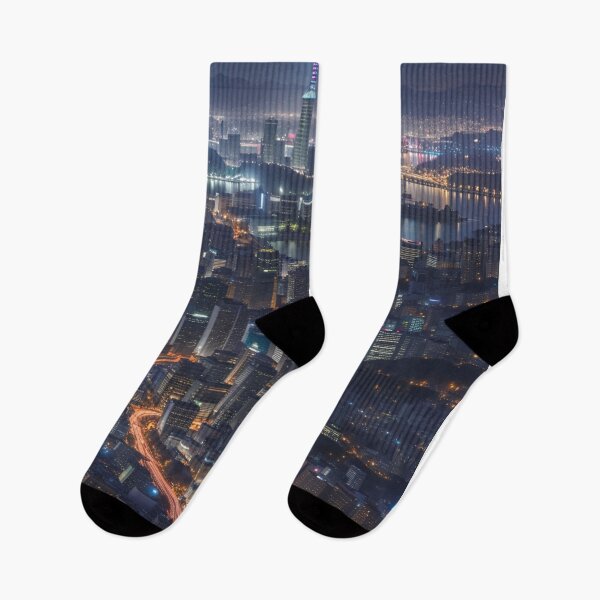 Item preview, Seoul City South Korea at Night Skyline designed and sold by Places On Earth.