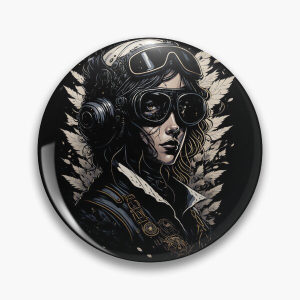 Item preview, Steampunk Aesthetic Female Pilot Vintage Portrait designed and sold by SoccaTamam.