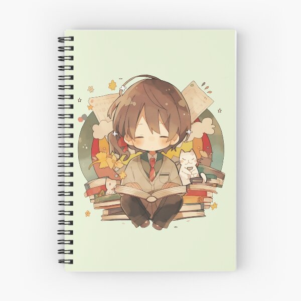Item preview, Cute anime boy with book designed and sold by CyprianCrafts.