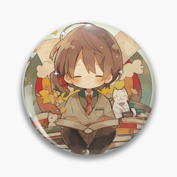 Item preview, Cute anime boy with book designed and sold by CyprianCrafts.