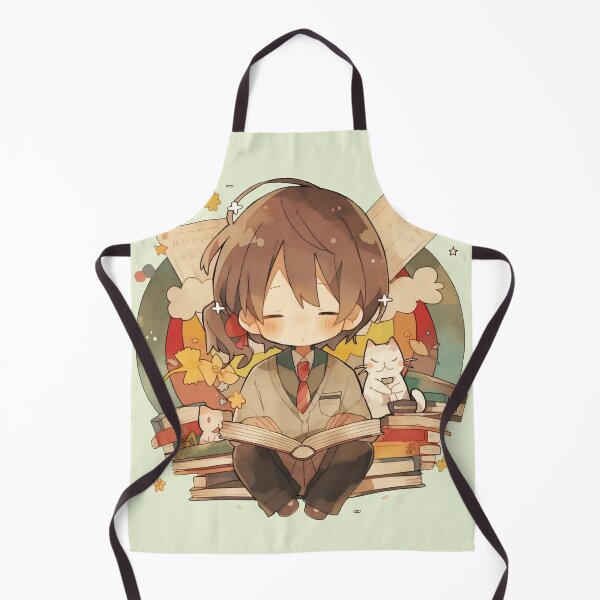 Item preview, Cute anime boy with book designed and sold by CyprianCrafts.