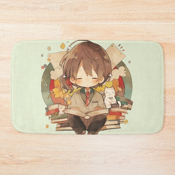 Item preview, Cute anime boy with book designed and sold by CyprianCrafts.