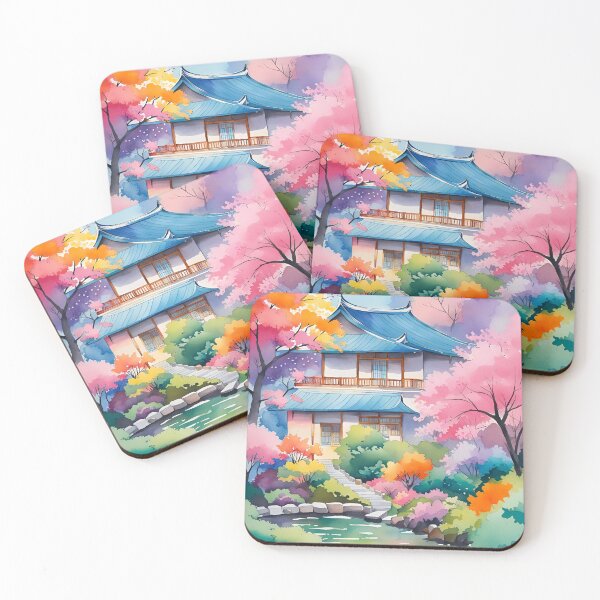 Item preview, Pink Korean House Watercolor designed and sold by Places On Earth.