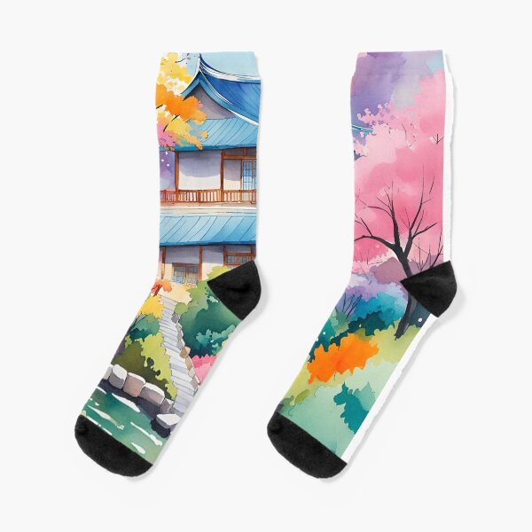 Item preview, Pink Korean House Watercolor designed and sold by Places On Earth.