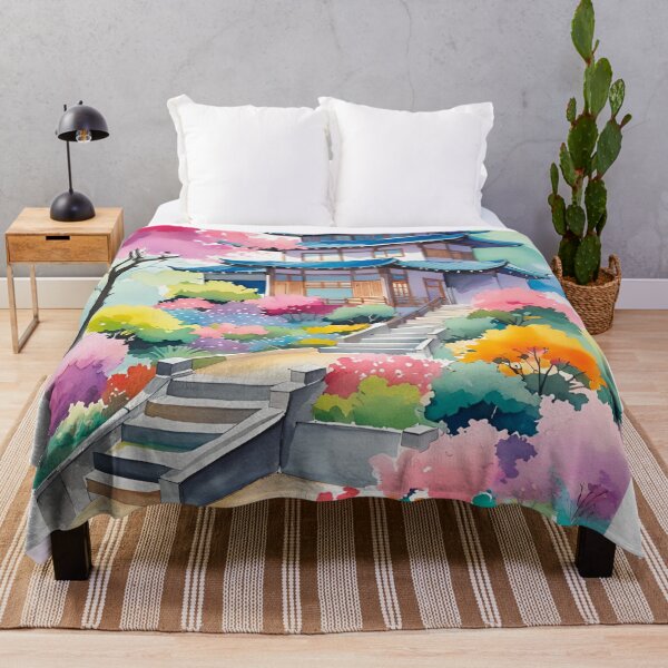Item preview, Traditional South Korean House Watercolor designed and sold by Places On Earth.