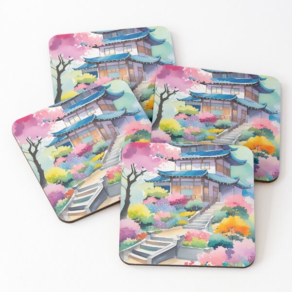 Item preview, Traditional South Korean House Watercolor designed and sold by Places On Earth.