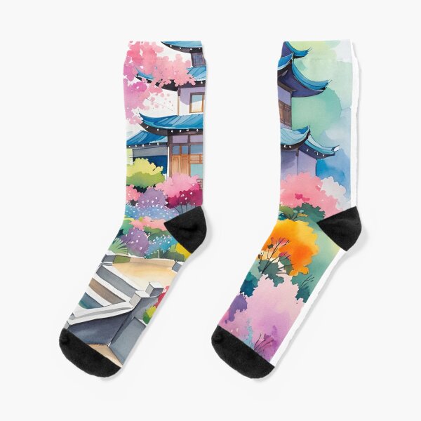 Item preview, Traditional South Korean House Watercolor designed and sold by Places On Earth.