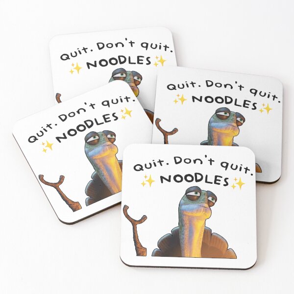 Item preview, Kung Fu Panda Oogway quote "Quit. Don't quit. Noodles." designed and sold by Alicia-Lee.