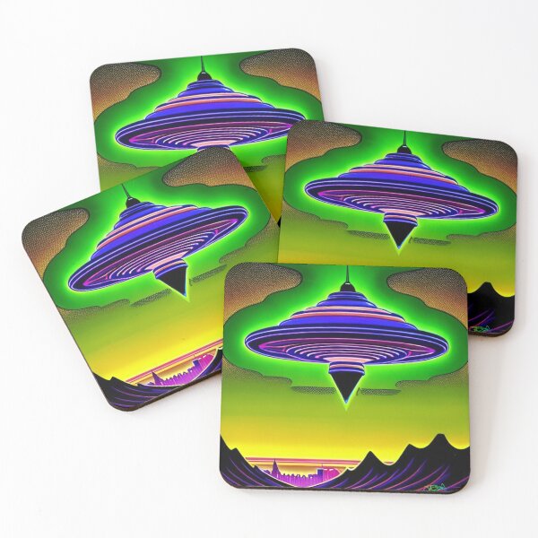 Item preview, Area 51 – Trippy Neon Retro UFO 106 | Grusch designed and sold by Benito Del Ray.