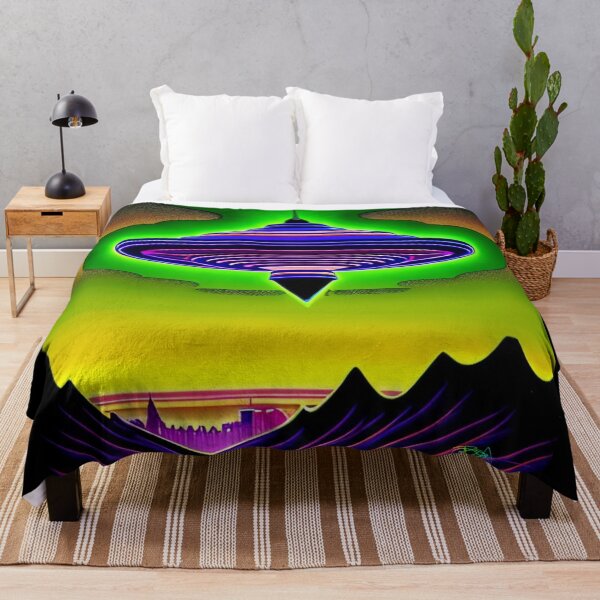 Item preview, Area 51 – Trippy Neon Retro UFO 106 | Grusch designed and sold by Benito Del Ray.