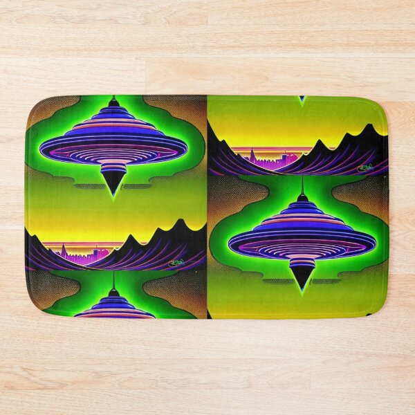 Item preview, Area 51 – Trippy Neon Retro UFO 106 | Grusch designed and sold by Benito Del Ray.