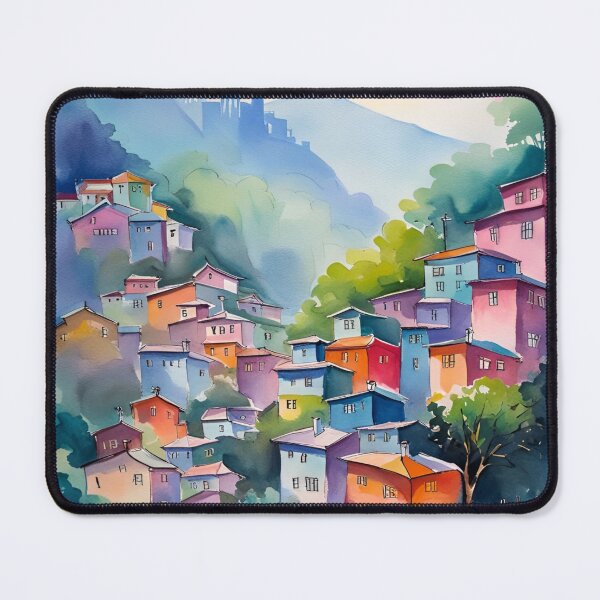 Item preview, Darjeeling Town Watercolor designed and sold by Places On Earth.