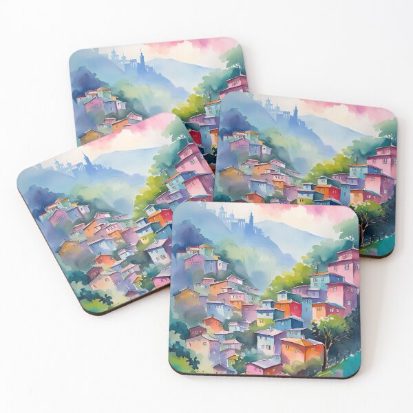Item preview, Darjeeling Town Watercolor designed and sold by Places On Earth.