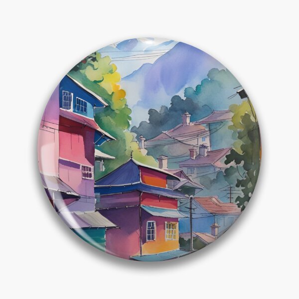 Item preview, Darjeeling Queen of Hills Watercolor designed and sold by Places On Earth.